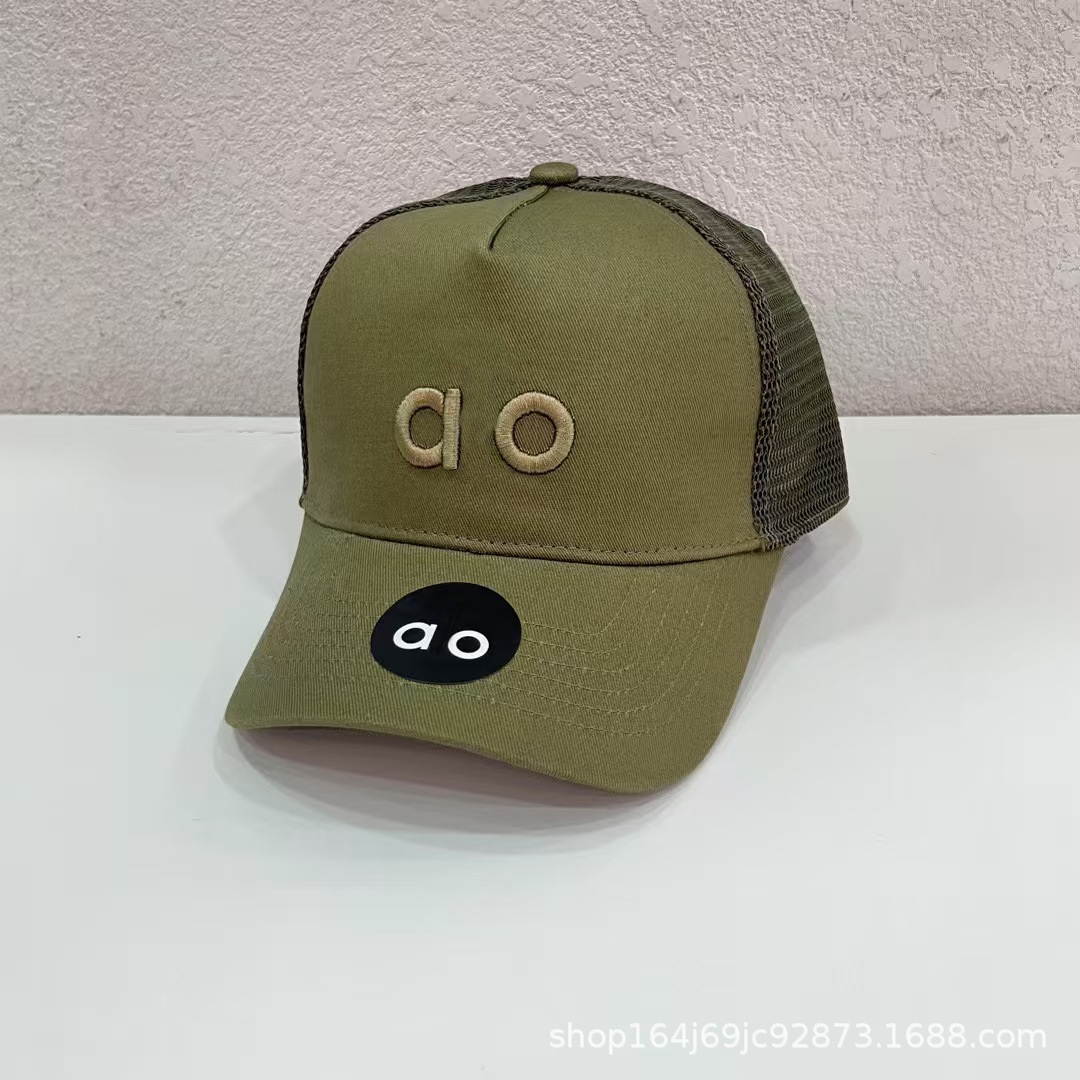 La nueva gorra de béisbol de malla alo bordado sombrero de techo rígido gorra de visera marca de moda sombrero de protección solar casual transpirable