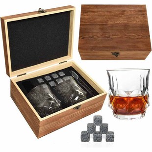 Wine Packaging Wooden Box Whiskey Glass Gift Flip Wooden Ice Wine Stone Wooden Box Old Wooden Box Packaging