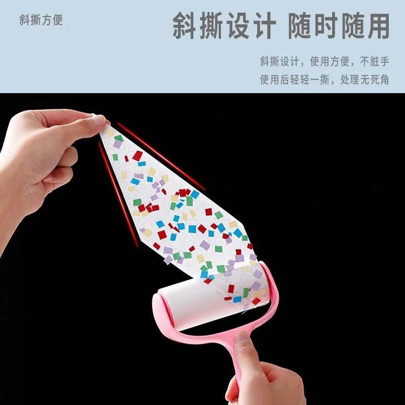 Dispositivo de pegado del cabello rodillo núcleo de papel de fieltro desgarrable cepillo de rodillo de pelo que se pega artefacto ropa de depilación cepillo de depilación rollo de papel