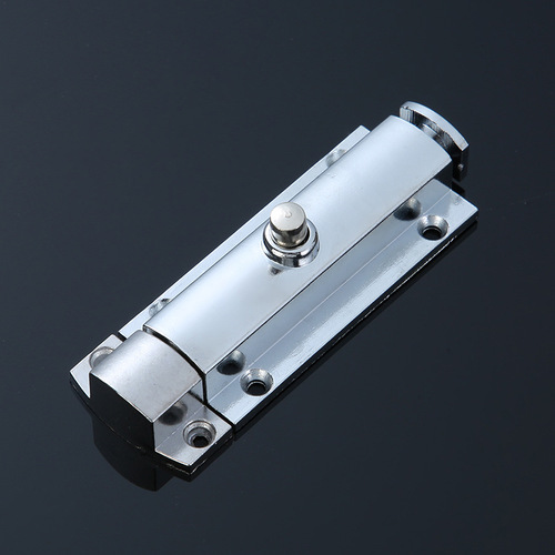 MS406 button-type anti-theft zinc alloy automatic spring slide bolt lock for electric boxes and doors/windows spring slide bolt