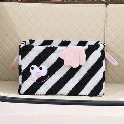 Back Hanging Storage Box — Car storage bag/box - little-monster-storage-basket-black-and-white