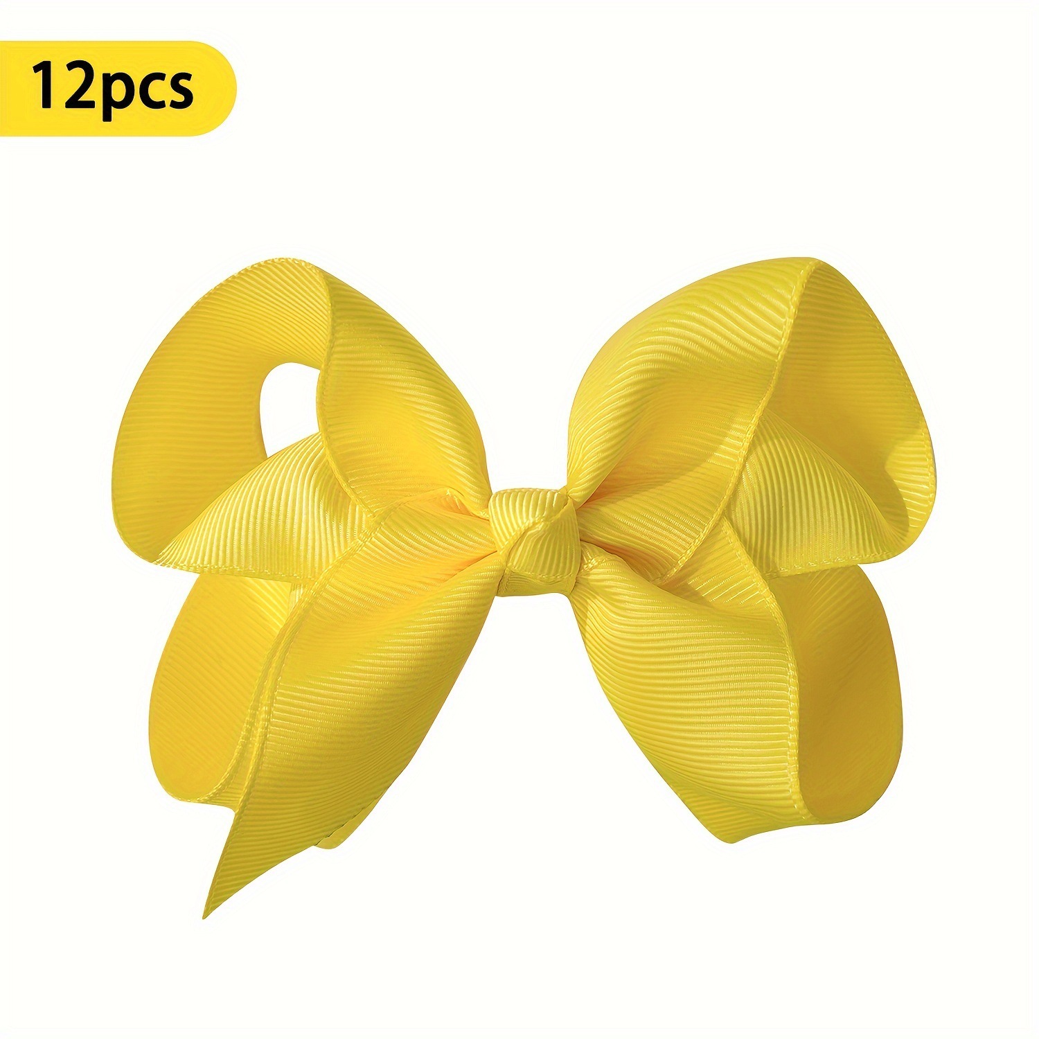 12pcs 6 Inch Girl Hair Bows Boutique Hair Clip Girls 'Cross-border