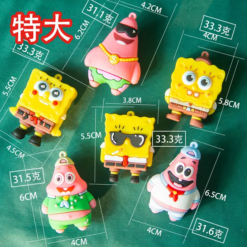 立体软胶公仔海绵宝宝玩具盲袋景区摆摊小商品礼物儿童小礼品