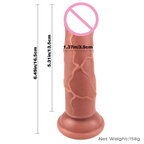 Ham student eggless masturbation device female dildo soft double-layer liquid silicone small penis anal plug sex product