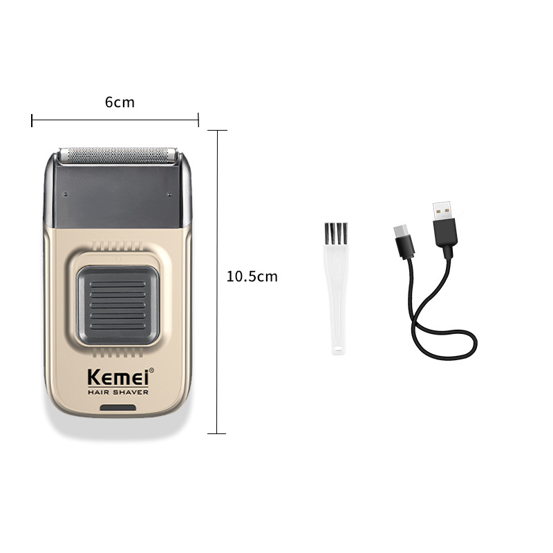 Afeitadora Eléctrica Kemei para Hombre, Recortadora de Barba Recargable Profesional para Uso Doméstico KM-TX11