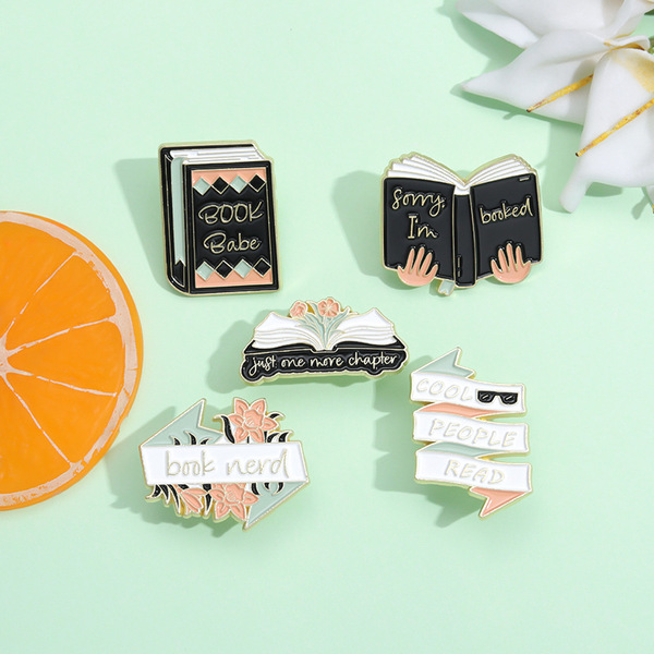 retro creative brooch with letters