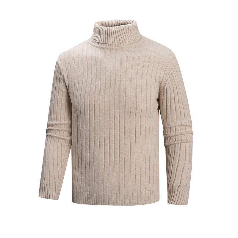 Foreign Trade Cross-Border Men's Knitwear European and American Style Large Size Youth Solid Color Pullover Knitwear Tops Wholesale