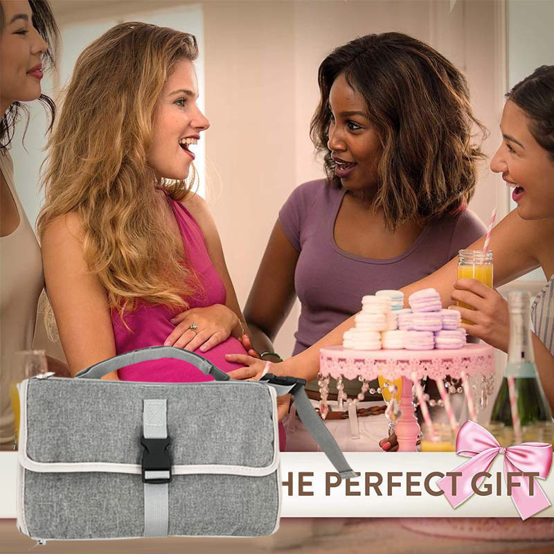 Cambiador de pañales portátil de viaje, cambiador de pañales impermeable para el hogar, plegable y lavable, cambiador de pañales a prueba de fugas para bebés