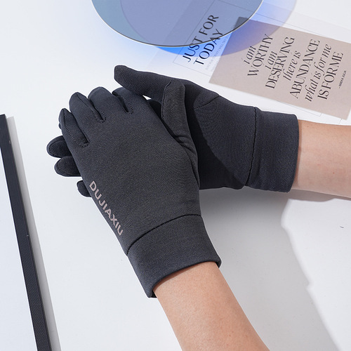 Sun protection gloves, autumn thin and warm outdoor sports driving cycling travel autumn single-layer men's gloves