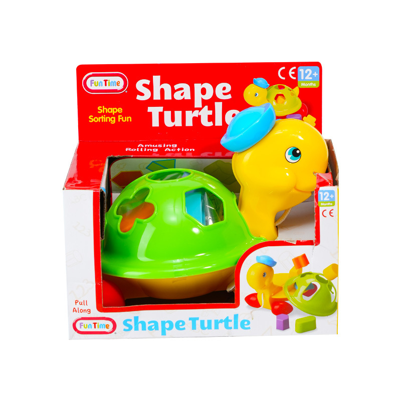 Transfronterizos tortuga bebé forma cognición emparejamiento bloques de construcción infantil educación temprana puzzle iluminación juguetes de arrastre al por mayor