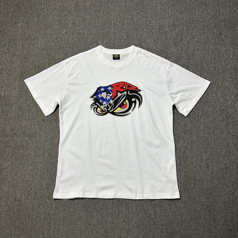 Corteiz verano nuevo diablo isla diversión carta impresión moda marca hombres y mujeres sueltos casual manga corta Camiseta cuello redondo