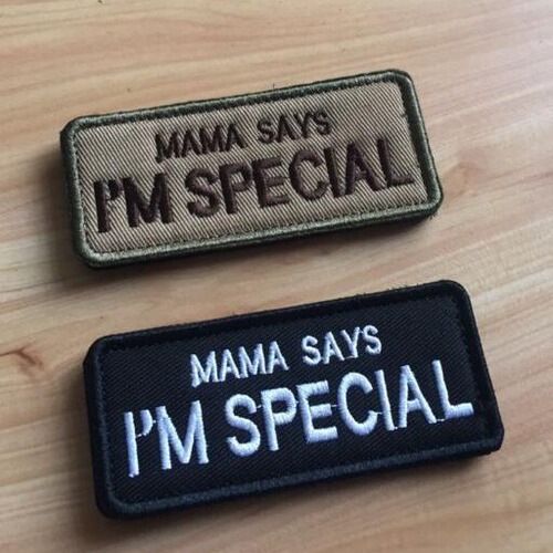 Cloth patch, Mom said I am special, exquisite embroidered Velcro patch, outdoor accessories armband, backpack patch
