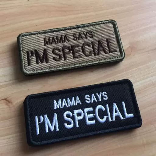 布贴 妈妈说我特殊精美刺绣魔术贴 户外配饰臂章 背包贴布贴