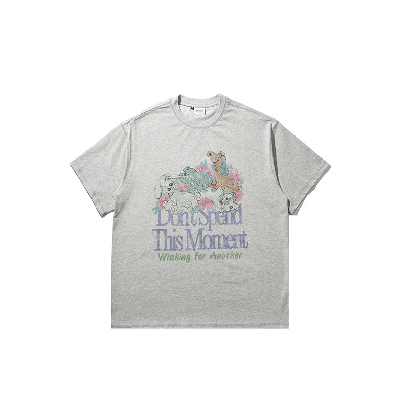 Summer Japanese retro cartoon trend short sleeve T-shirt with a…