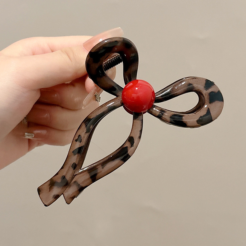 1 ¿ red pearl) Deep cafe Leopard Pattern 11.5cm1 ¿ red pearl) Deep cafe Leopard Pattern 11.5cm