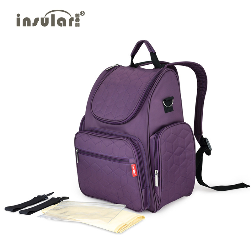 Cross-border best-selling waterproof nylon large-capacity dual-shoulder mother and baby bag, mother's bag, mother and baby outdoor backpack, dual-shoulder hand-held