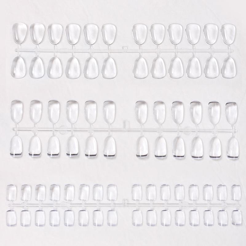 Nueva Tarjeta de color de esmalte de uñas especial de cabeza redonda corta en forma de semilla de melón tablero sólido cuadrado tarjeta de color de práctica transparente