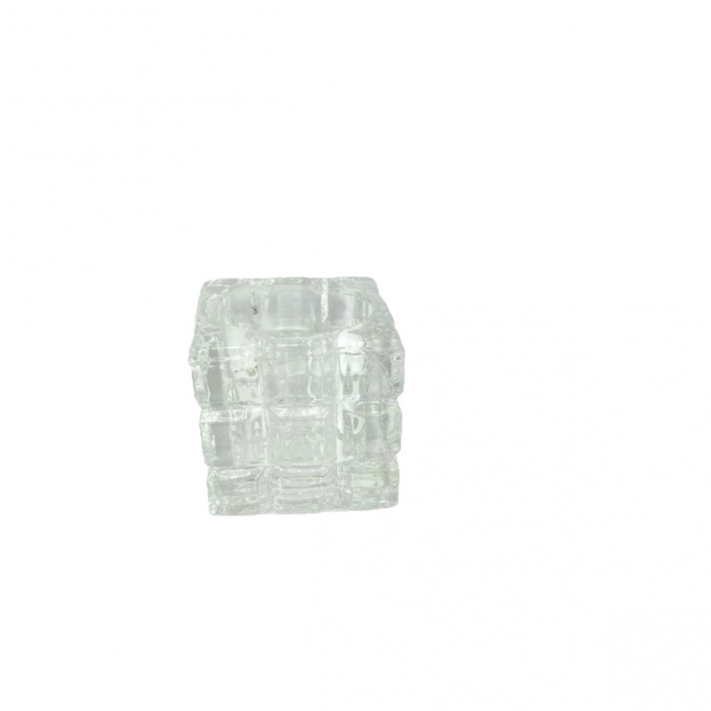 Candelaria de vidrio de cristal cuadrado creativo de pequeñas plantas tazas de maceta de vidrio transparente tazas perfumadas decoración de mesa