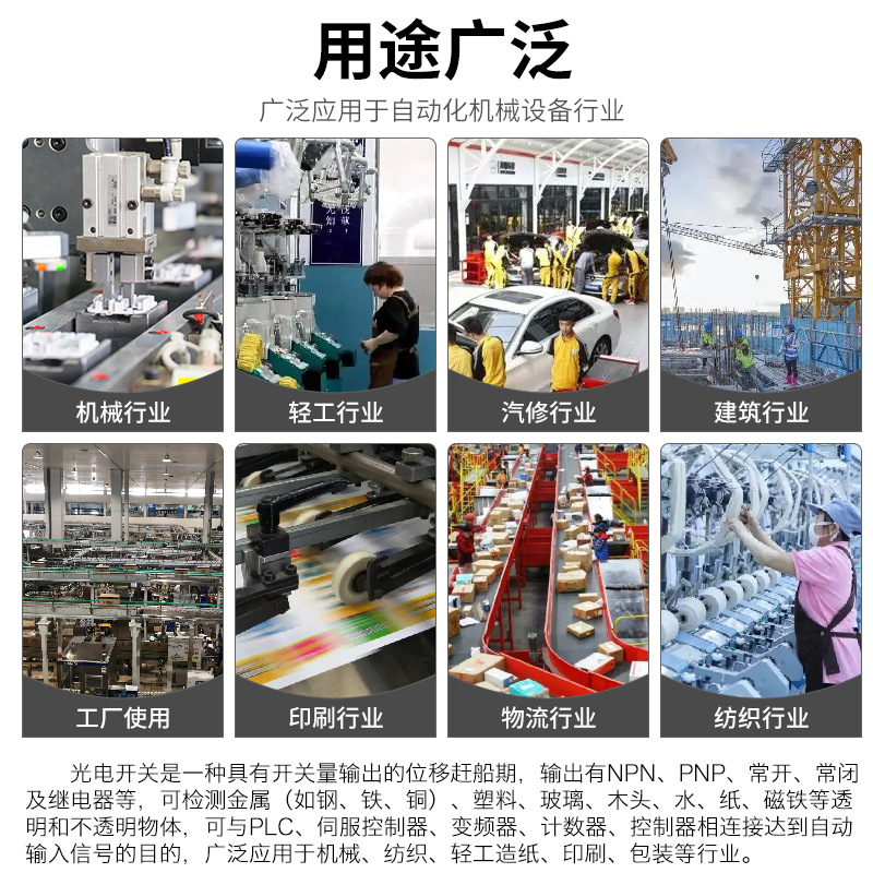 感应传感器E3F-DS30C4接近光电开关漫反射30CM可调NPN三线常开PNP