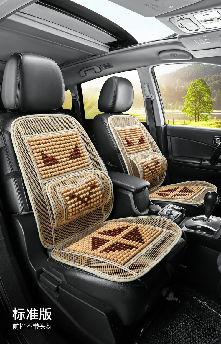 Wooden Bead Cooling Mat Summer Car Seat Cushion Single Piece Universal for Truck Driver and Passenger Breathable Seat Cushion Manufacturer Wholesale Dropshipping