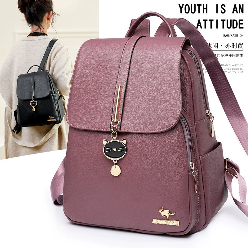 Backpack, winter capacious shoulder bag, 2023