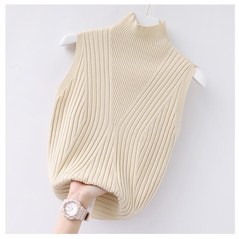Korean-style Half-high Collar Camisole Women's Spring and Summer New Slim-fit Sexy Casual Bottoming Knitwear Women's Outer Wear