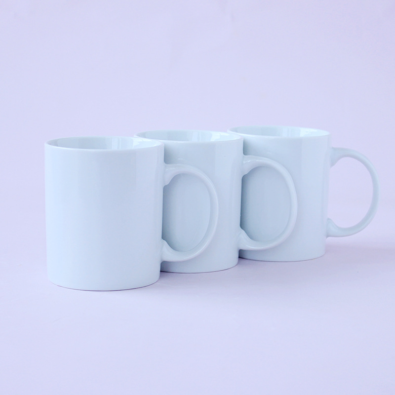 Taza de cerámica simple taza blanca taza recta taza curvada taza de agua Taza de cerámica taza de publicidad taza de regalo taza logo se puede agregar