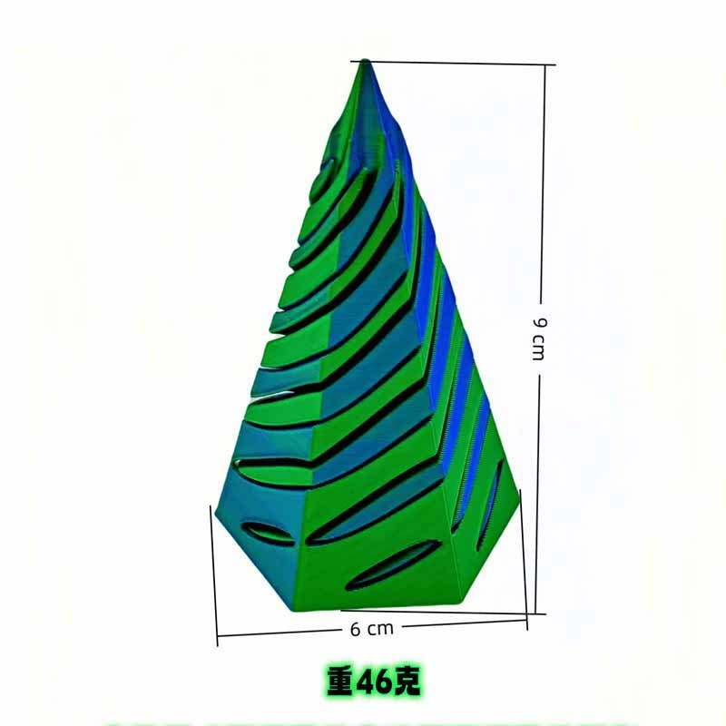 クロスボーダー3dプリント解凍スパイラル錐体玩具ピラミッド横断彫刻創意減圧記念品推し楽|undefined