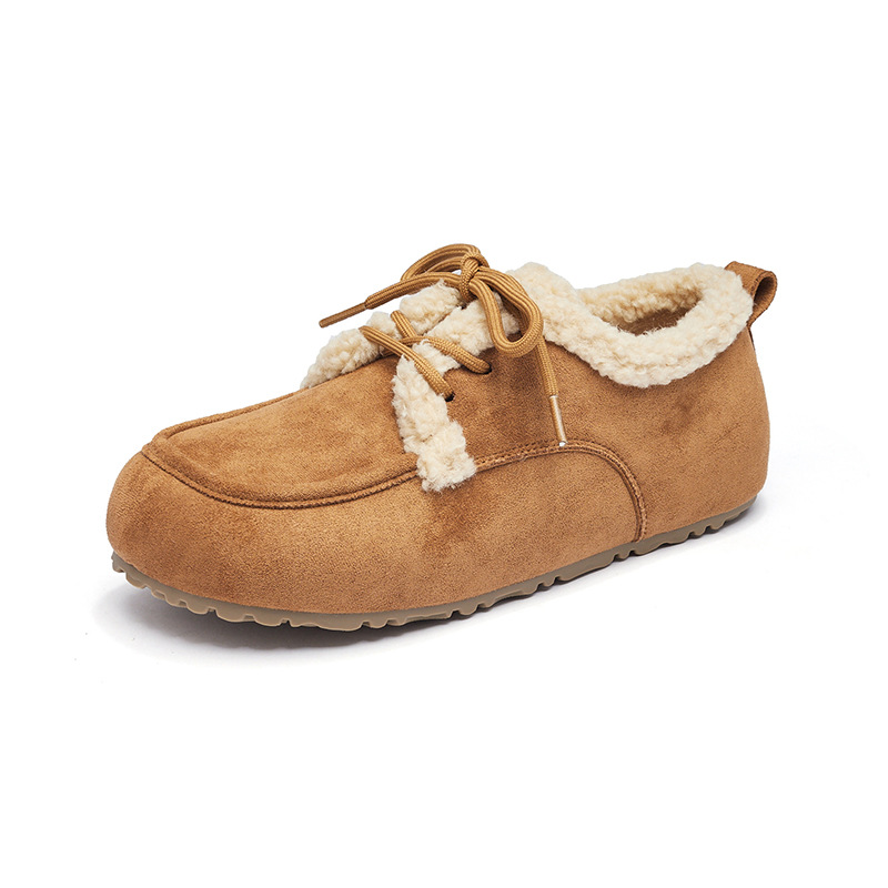 Zapatos de botas de nieve de algodón y algodón de Auge Lion Dengjia 2025 nuevo otoño invierno con suela gruesa casual de un pie