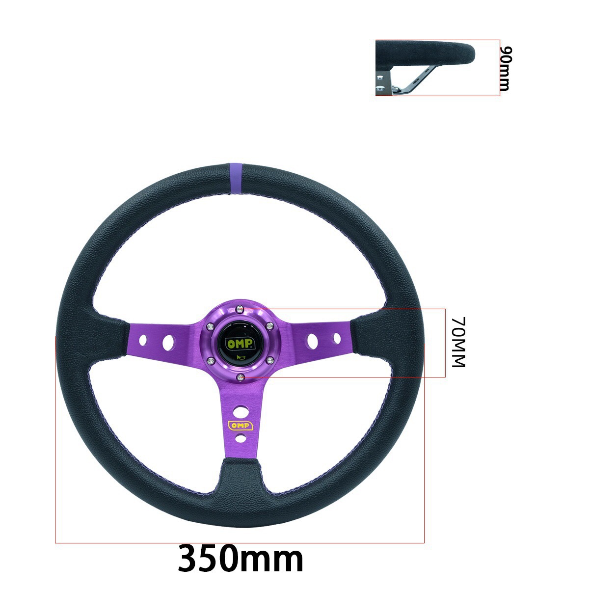 14 inch PVC Car Steering Wheel 350mm Universal Racing Wheel