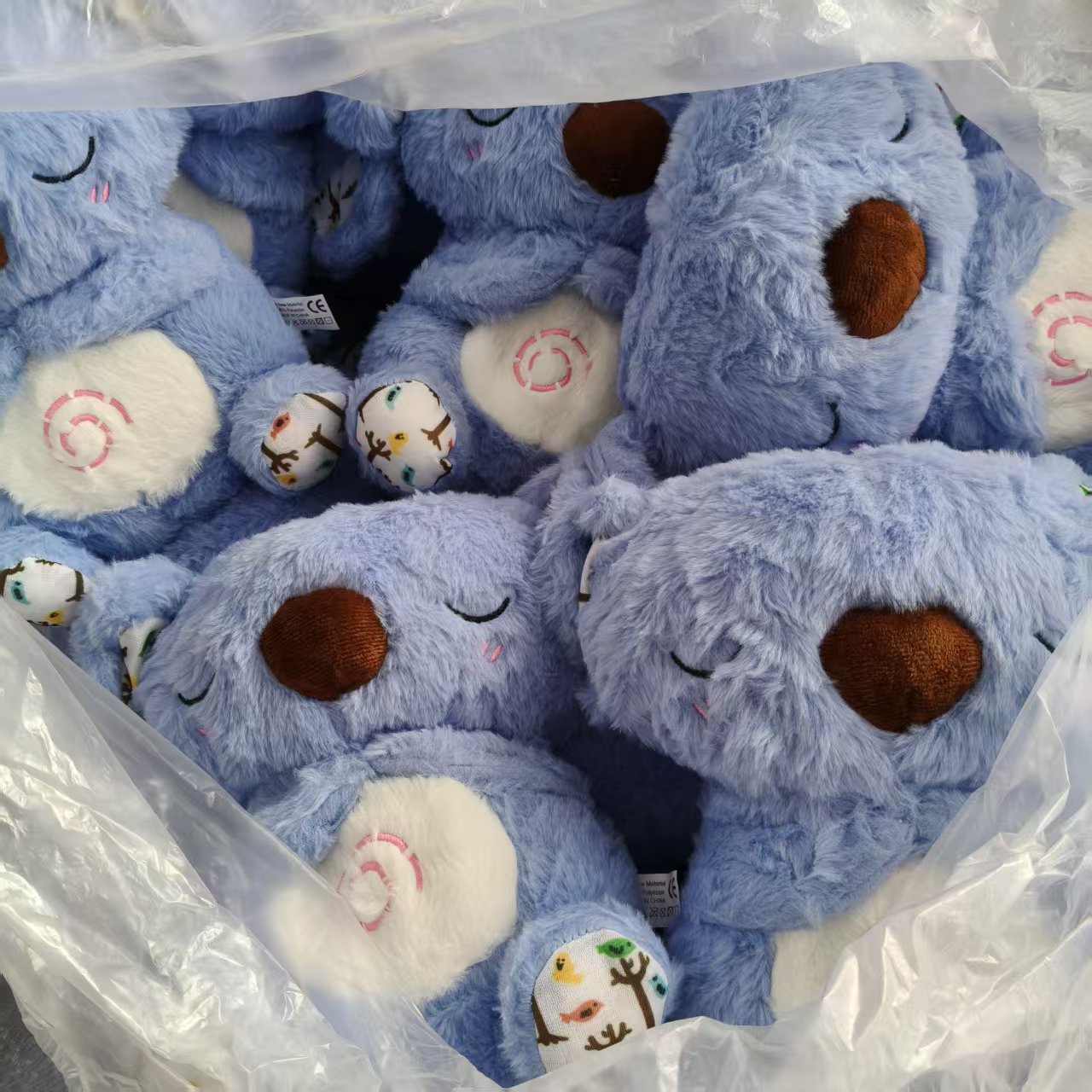 Animales de Peluche con Luz y Música - Nutria, Koala y Oso con Efecto de Respiración