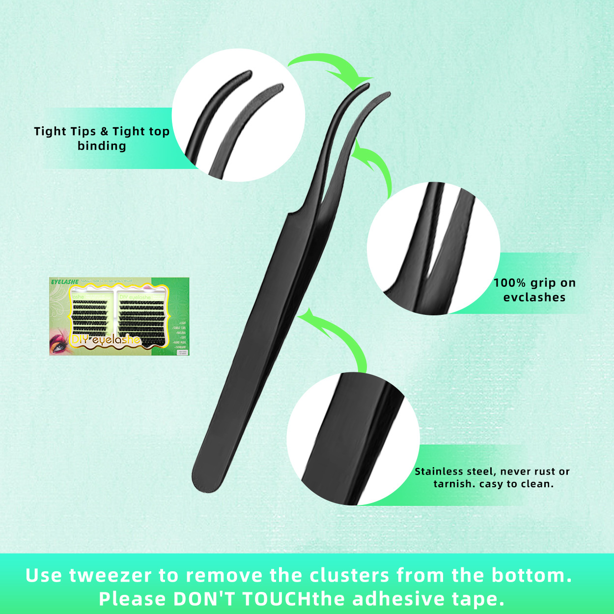 DIY transfronterizo pestañas falsas 4 piezas juego de pegamento de liberación de pestañas 304050P60P80P100P 20 filas lotes de comercio exterior