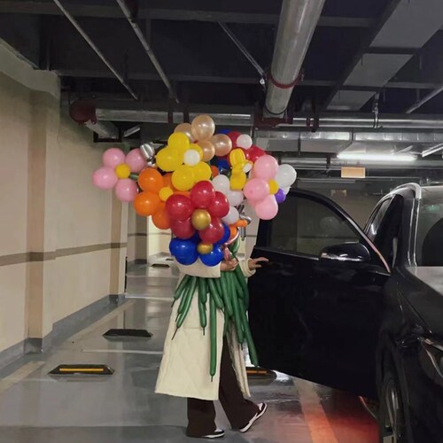 2024 New Balloon Bouquet DIY Material Long Balloon Bouquet Handmade Women's Ritual Gift Internet Celebrity