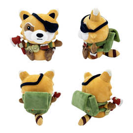 跨境清仓Steadfast Spiffo Plush独眼小浣熊 毛绒玩具玩偶公仔
