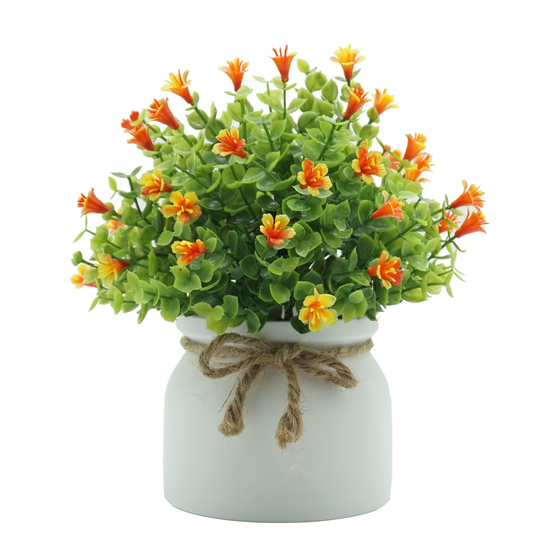 Amazon Venta caliente transfronteriza especial flor artificial bonsai cuerda de cáñamo cuenca decoración de escritorio decoración de la flor de plástico al por mayor