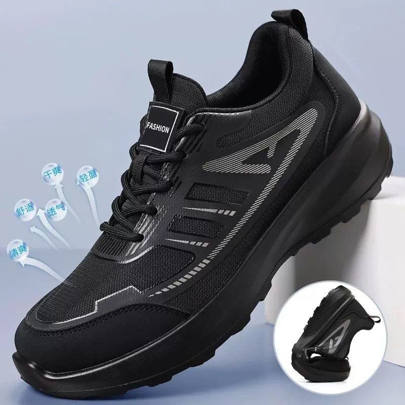 跨境运动单鞋男夏季网面透气软底健步鞋轻便舒适爸爸鞋休闲鞋批发