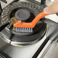 Plastic Stove Top Cleaner, Gas Stove Kitchen Stove Top Cleaning, Gas Stove Gap Cleaning Set, Brush for Rust Removal