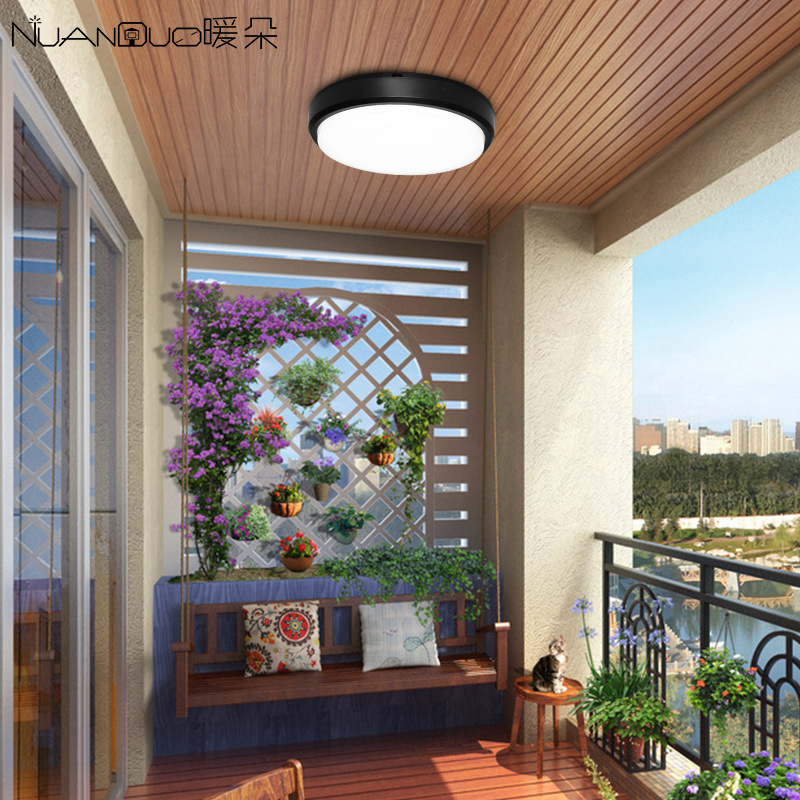 LED al aire libre impermeable luz de techo balcón pasillo escalera vivienda puerta pabellón tres luces de techo