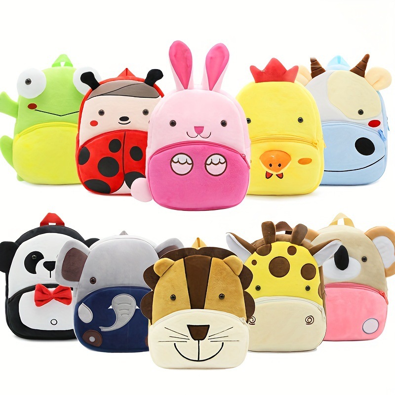 Transfronterizos Backpack Plush Cartoon Animal Mini Mochilas Viajes