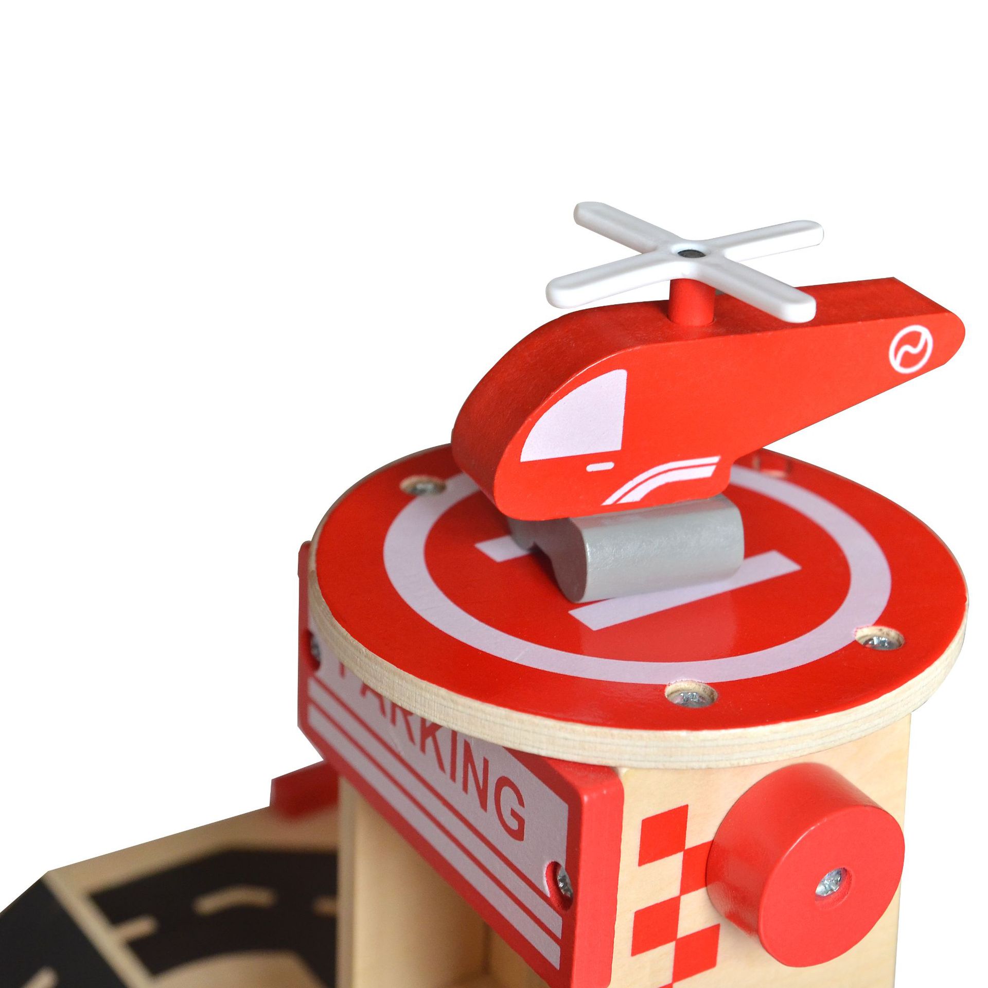 Xinyun juego de estacionamiento de automóviles para niños modelo de juguete de madera escena educativa simulación inercia práctica Asamblea