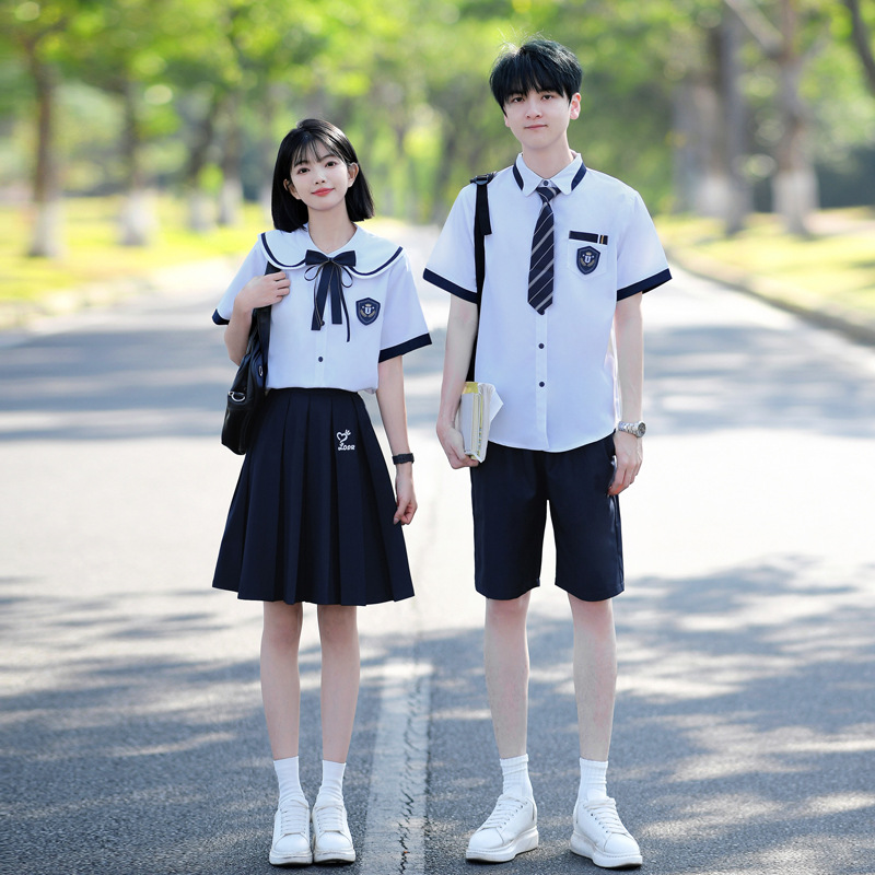 2025 shipment in the real shot sweethearts shirt graduation clothing student class clothing suit uniform female male performance clothing