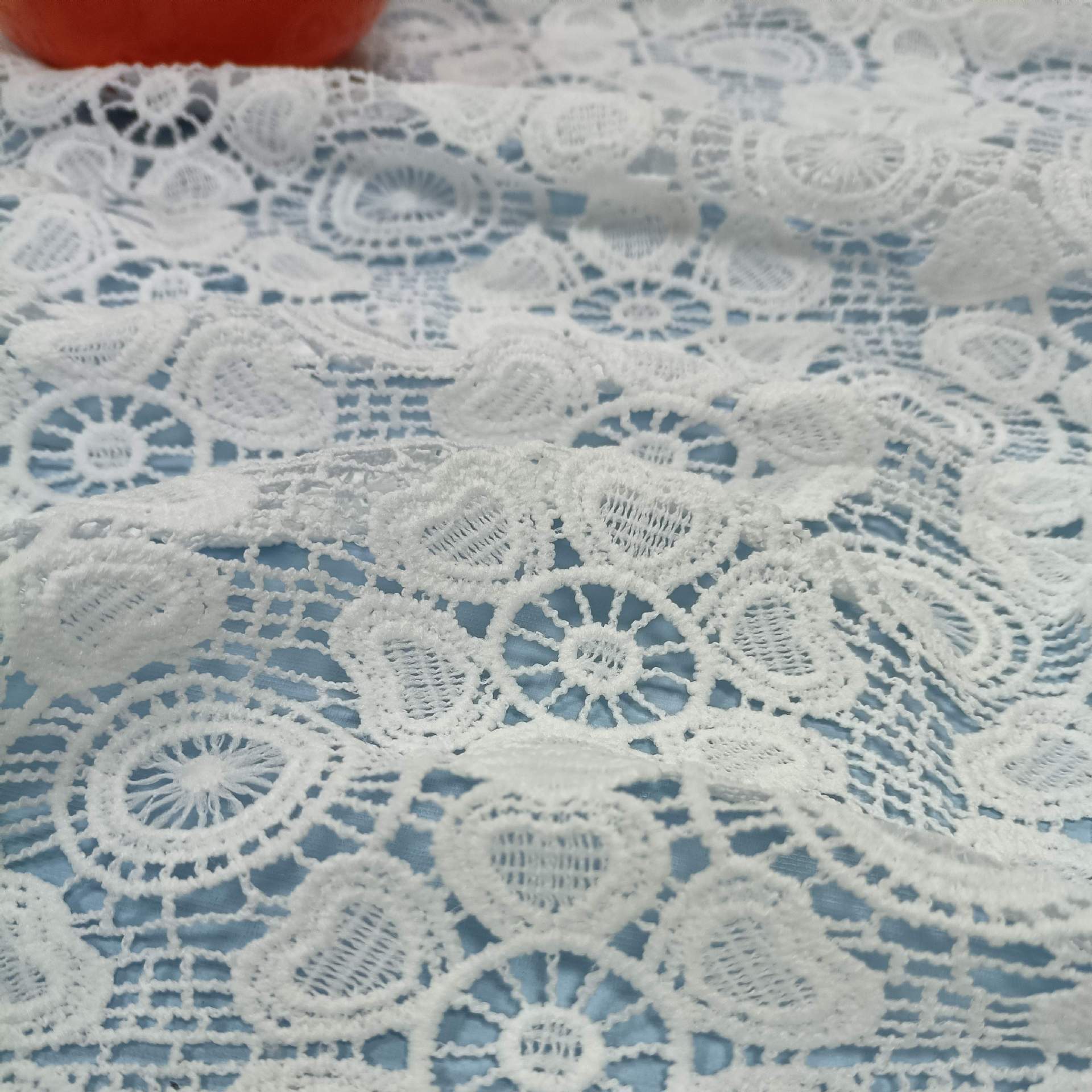 水溶面料牛奶丝条纹镂空加厚本白色婚纱礼服服装服饰辅料花边布料