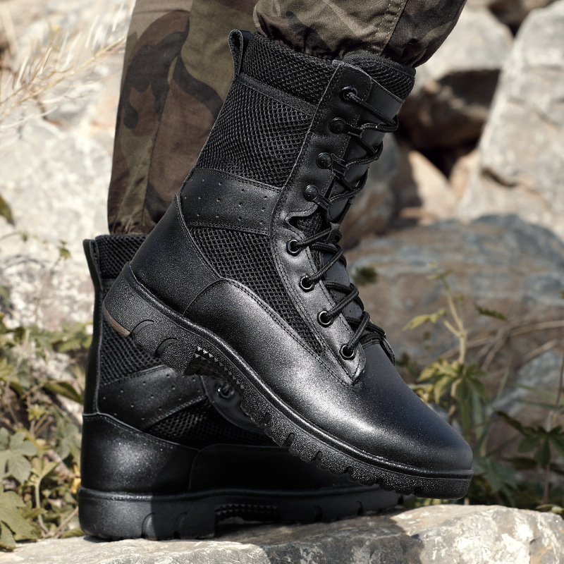 新式作战靴男超轻透气战术减震防水cqb作战训靴耐磨保安训练靴子