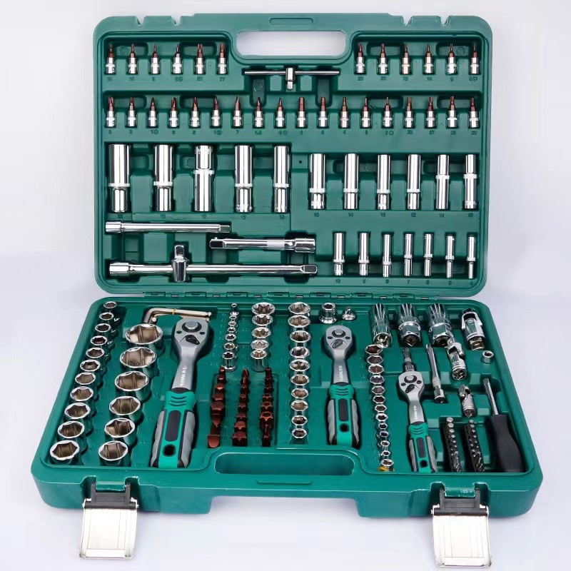 Set, wrench, gloves, 150 pieces