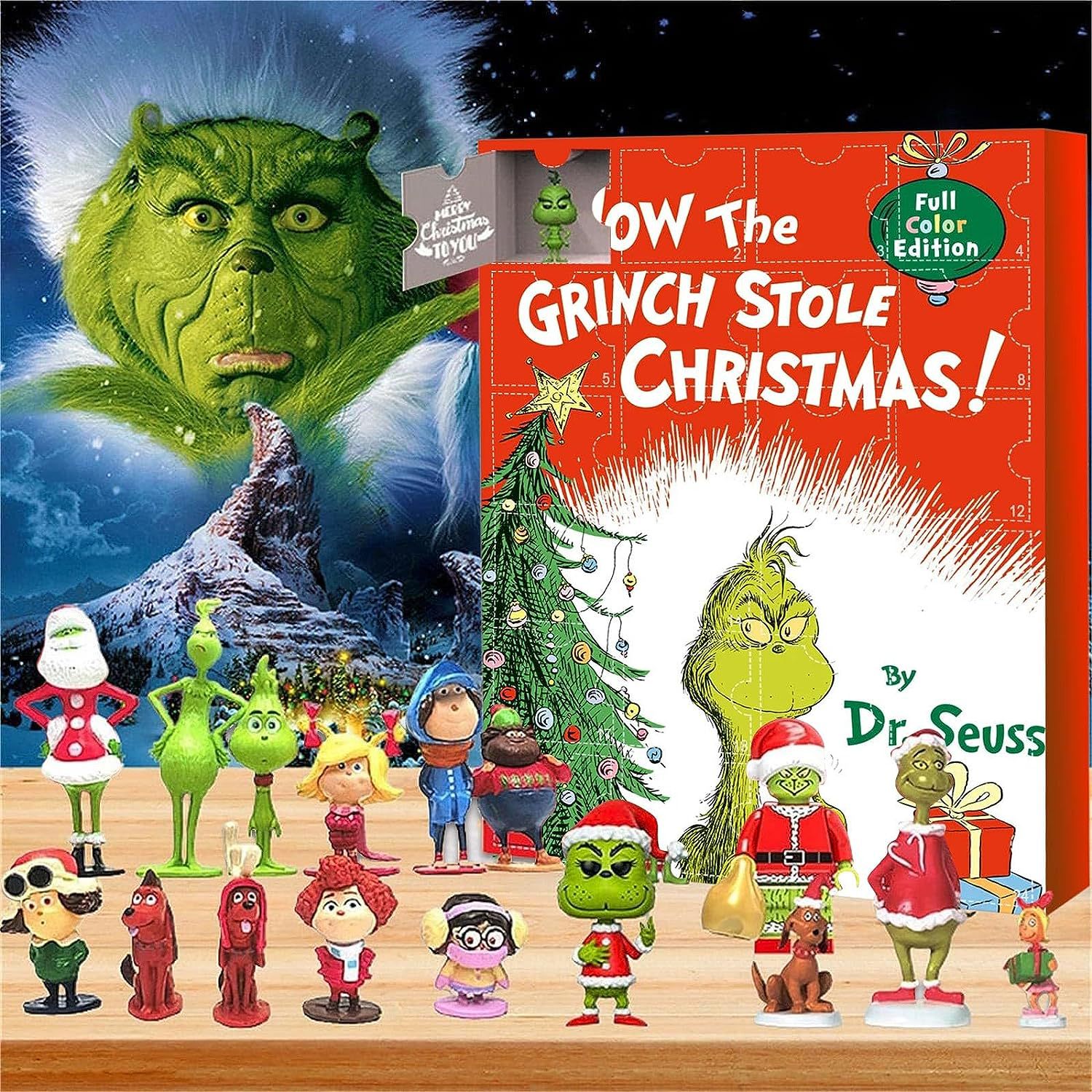 thumbnail image 1 of Disfraces de Halloween 2024 Caja sorpresa de Halloween Se acerca el día del juicio final Caja sorpresa de terror de Grinch de Navidad Caja sorpresa con calendario de cuenta regresiva de 24 días, 1 of 5