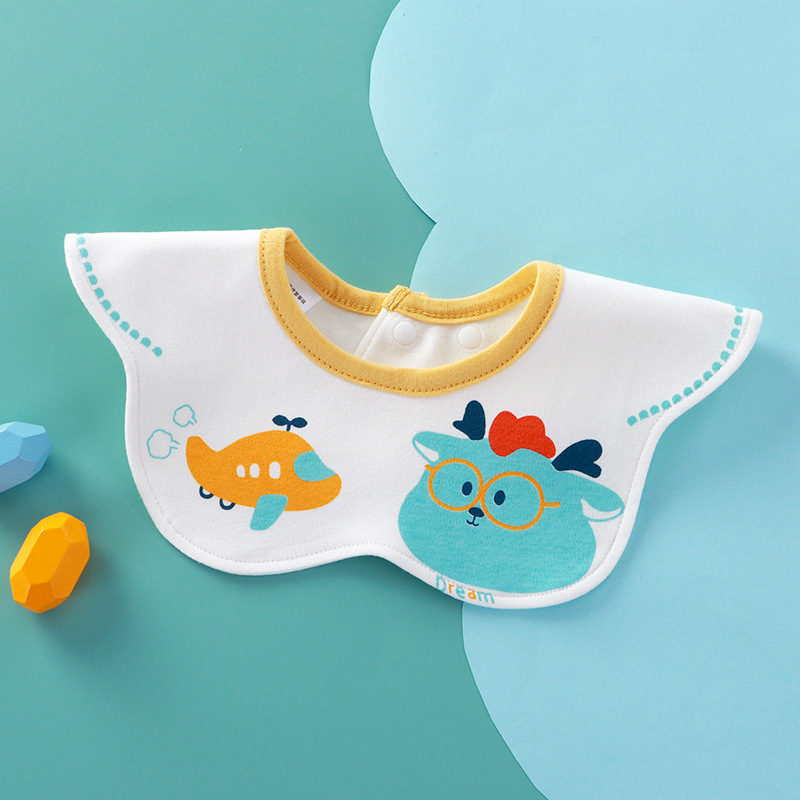 Babero para bebé toalla de saliva para bebé algodón impermeable recién nacido a prueba de vómitos babero para comer 360 grados rotación primavera y verano