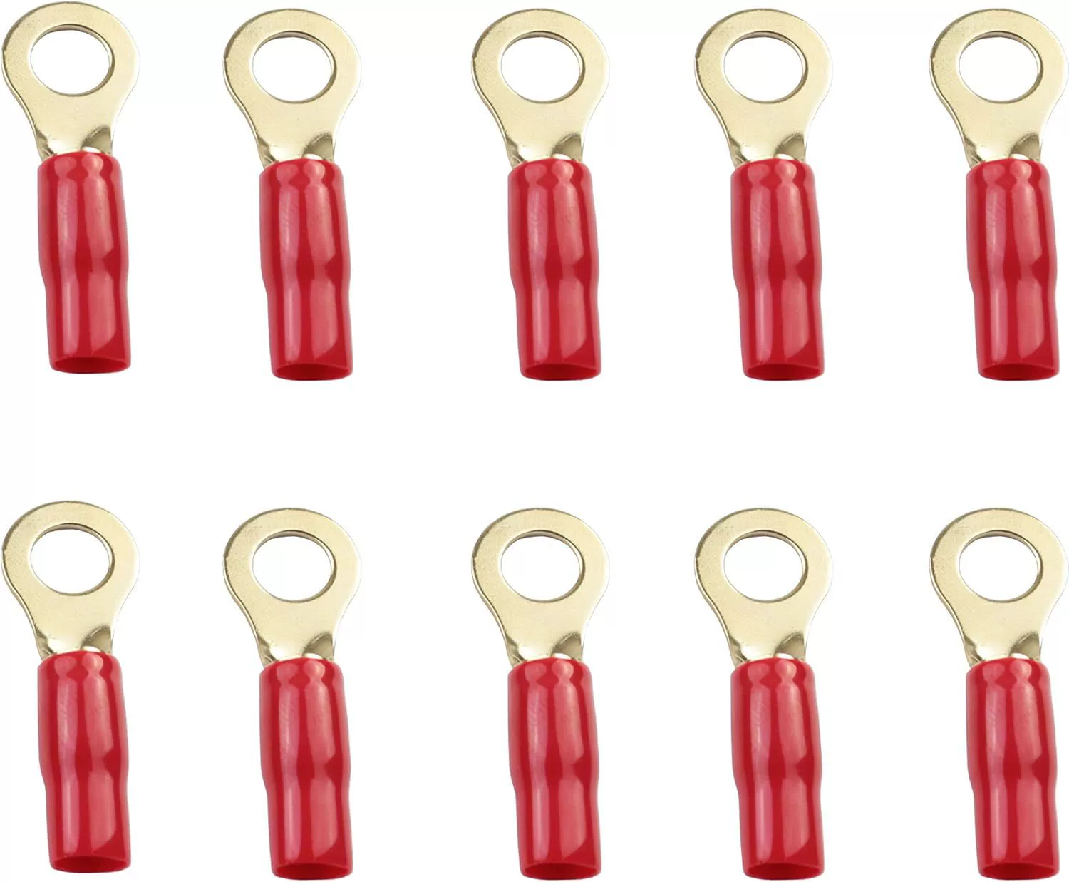 XScorpion RT8R 8 Gauge Gold-Plated Ring Terminals with 5 \/16