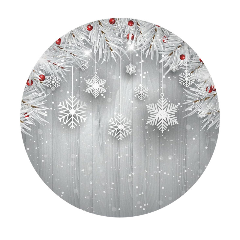 Transfronterizos Amazon temu Navidad lino redondo almohadilla de mesa de corte borde artesanía cocina almohadilla de mesa de comedor