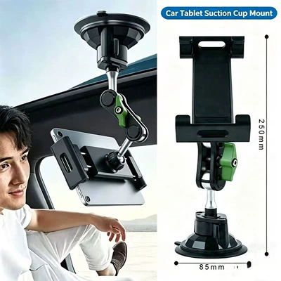 Car phone holder | Selfie Live Streaming Video Recording - car-tablet-holder-alloy-rod-short-style