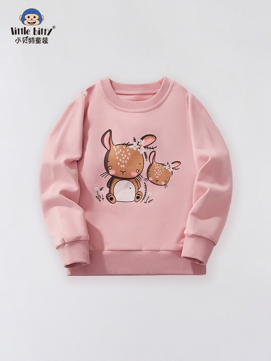 2024 spring and autumn new children's long sleeve warm cartoon animal sweater cute fashion children's top clothing